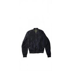 Express Stylish Black Bomber Jacket with Green Details